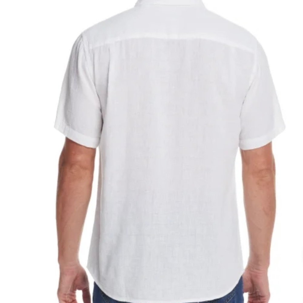 Weatherproof Vintage Men's Linen/Cotton Short Sleeve Woven Shirt - Picture 7 of 13